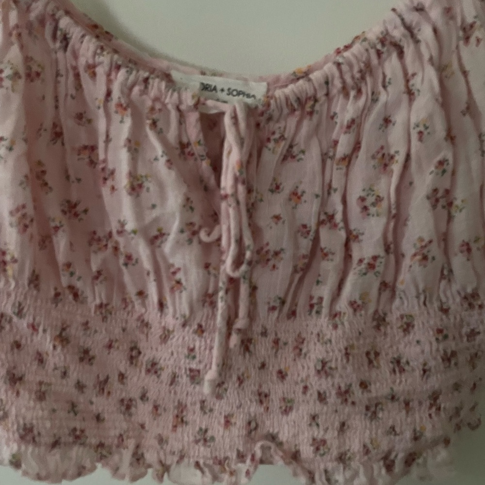 Victoria + Sophia Pink Floral Women's Top - Picture 3 of 6
